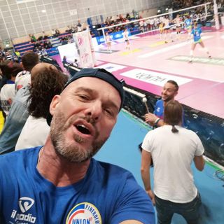 Fabio Badino al Pala Bus Company con i Pinerolo Boys