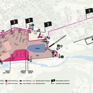 La mappa del piano di sicurezza per la partita della Juventus