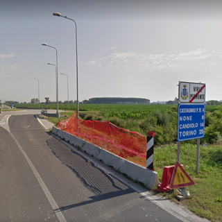 La zona del ponte oggetto di lavori