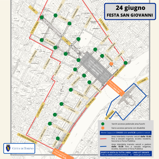mappa accessi centro
