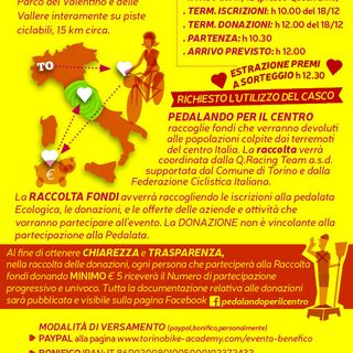 Il 18 dicembre, al parco del Valentino,  c’è la pedalata ecologica non competitiva “Pedalando per il centro”