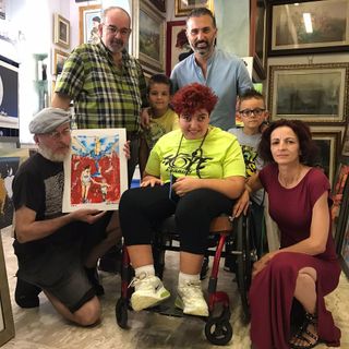 Il pittore Mauro Trucano regala un’opera  d’arte all’Asd Hope Running Onlus