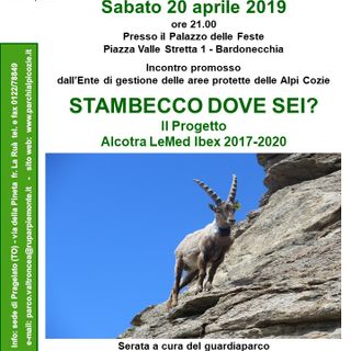 A Bardonecchia la serata naturalistica &quot;Stambecco dove sei?&quot;