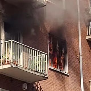 Incendio in via Roccaforte