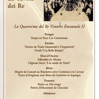 Torino: una serata alla scoperta dei sapori della Quaresima di Re Vittorio Emanuele II con Barbara Ronchi della Rocca