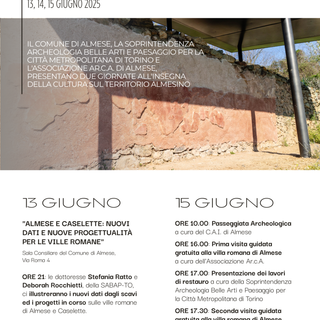 Almese protagonista delle Giornate Europee dell’Archeologia