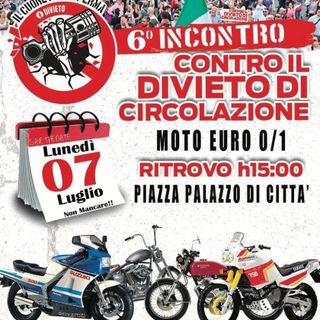 Un’altra manifestazione (la sesta) contro il blocco delle moto Euro 0 e 1