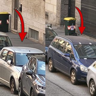 Le due auto dormitorio in via Ozegna