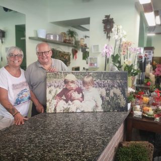 Carla e Mauro Garelli, storici titolari de "Al Cantun d’le Fiur"