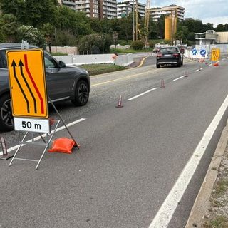 Cantieri per i lavori in corso Unità d'Italia