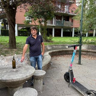 Il consigliere Troisi nel giardino ex Venchi Unica