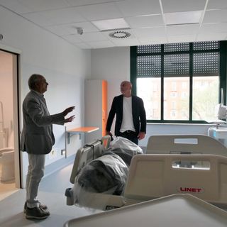 Livio Tranchida in visita ai cantieri degli ospedali Molinette e Cto di Torino