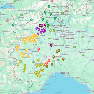 La mappa degli interventi sostenuti dalla Fondazione Crt