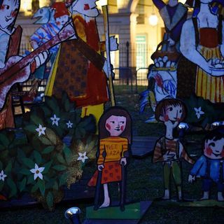 Nuovo ingresso nel presepe di Luzzati