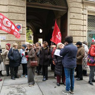 Presidio contro lo scorporo del Sant'Anna nella mattina di oggi