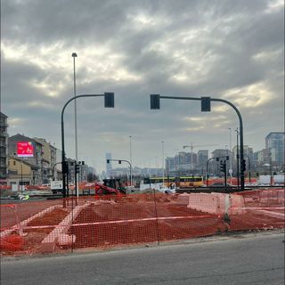 Cantieri in piazza Baldissera