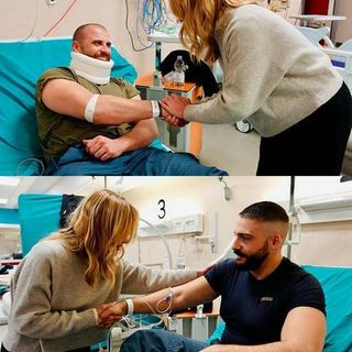 La premier in visita agli agenti feriti