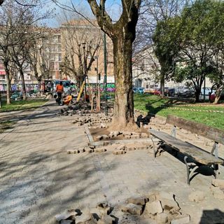 Cantieri in corso in via Belli