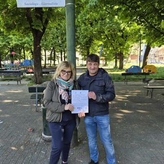 Maria Antonietta Floscio, presidente dell’associazione Socrate’ Aps, e Valentino Troisi