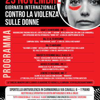 Carmagnola, tante le iniziative messe in campo per dire no alla violenza sulle donne