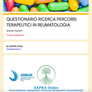 Aapra Onlus lancia questionario online per gli ammalati reumatologici