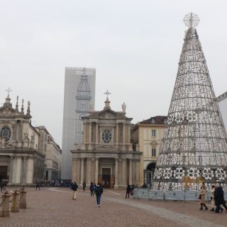 In piazza San Carlo è già Natale, con l'albero illuminato e il Calendario dell'Avvento [FOTO]