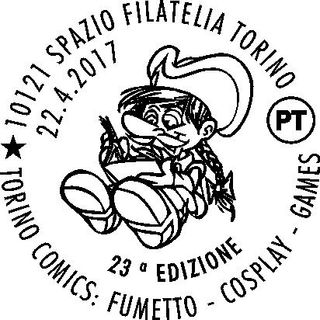 Torino, annulli filatelici per XXIII Salone e Mostra Mercato del fumetto