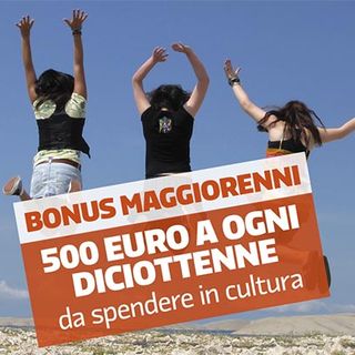 L’Assessorato alla Cultura promuove l’iniziativa “Bonus cultura” per i neo maggiorenni di Carmagnola