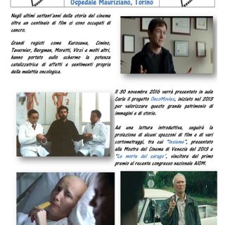 Incontro “Cinema e cancro” e progetto “OncoMovies”, presso l'ospedale Mauriziano