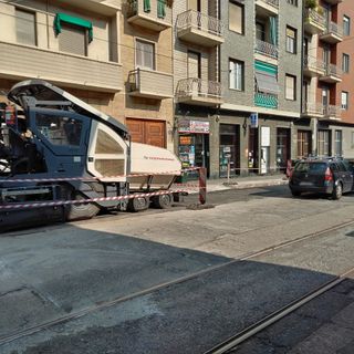 Immagine di archivio di un cantiere per il rinnovo dei binari