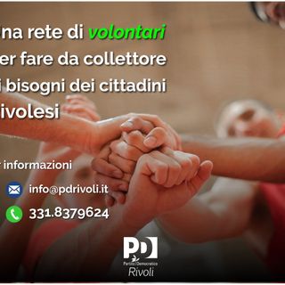 Il Pd di Rivoli scende in campo per aiutare chi è in difficoltà: &quot;Fare rete per aiutare il prossimo&quot;
