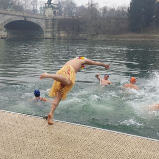 127 “Orsi Polari” si sono tuffati nel Po (FOTO)