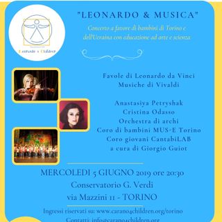 Leonardo 4 Children, Concerto a favore di bambini di Torino e dell'Ucraina con educazione ad arte e scienza