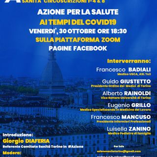 Venerdì 30 il convegno &quot;Azione per la sanità ai tempi del Covid 19&quot;