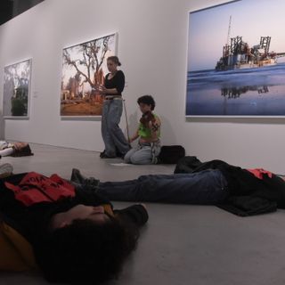 La protesta degli attivisti di Extinction Rebellion