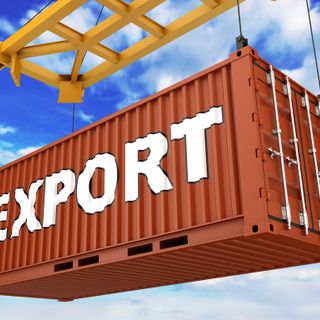 cargo con scritta export in bianco