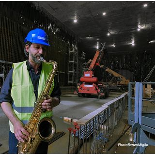 Il cantiere della metro si trasforma in un palco Jazz