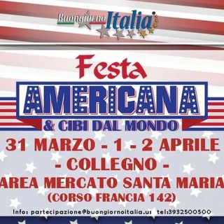 &quot;Festa Americana&quot; in piazza del mercato Santa Maria a Collegno