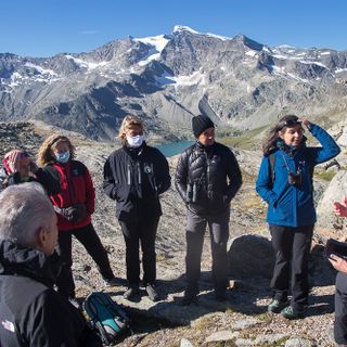 Foto di Elio Tompetrini, un momento della visita con i verificatori IUCN