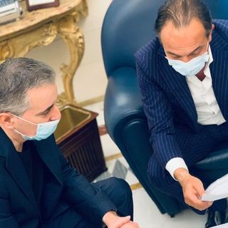 Franco Graglia con il presidente Alberto Cirio