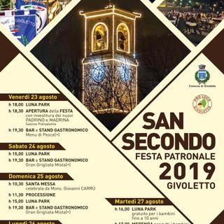 Givoletto, tutto pronto per celebrare la festa patronale di San Secondo