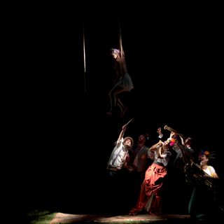 Artista del circo in azione