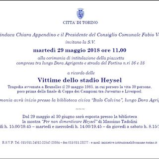 Cerimonia a Bruxelles in memoria dell'Heysel, Alberto Cirio: &quot;Il nostro impegno deve essere quello di ricordare&quot;