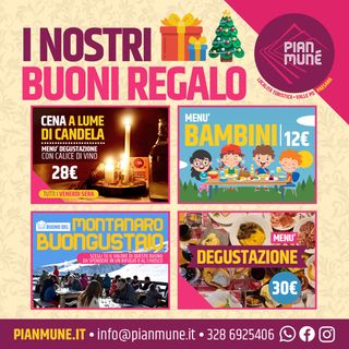 Pian Munè di Paesana: Natale tra buoni regalo e buoni solidali!