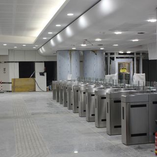 Cantiere della metropolitana in piazza Bengasi