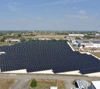 L'impianto fotovoltaico da 6 Mwp realizzato da Albasolar in funzione alla Irce di Imola