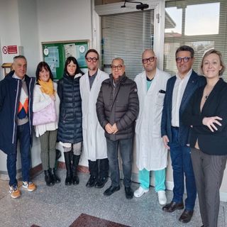 Ospedale di Cuorgnè, incontro tra il consigliere regionale Fava, l'assessore alla sanità Riboldi e il personale sanitario