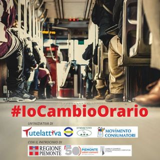 la locandina relativa all'iniziativa #IoCambioOrario