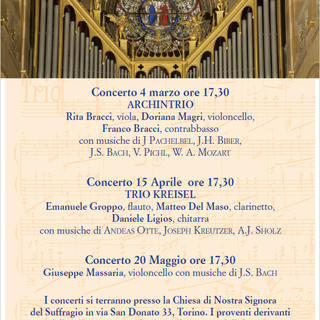 I tre concerti organizzati dal centro studi Francesco Faà a Torino
