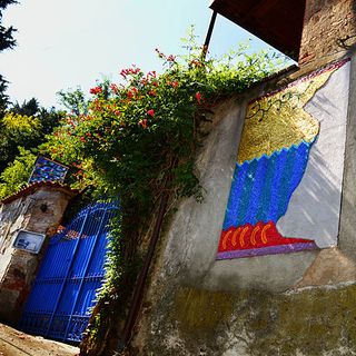 Ingresso del Museo d'Arte Contemporanea all'Aperto di Maglione (TO)